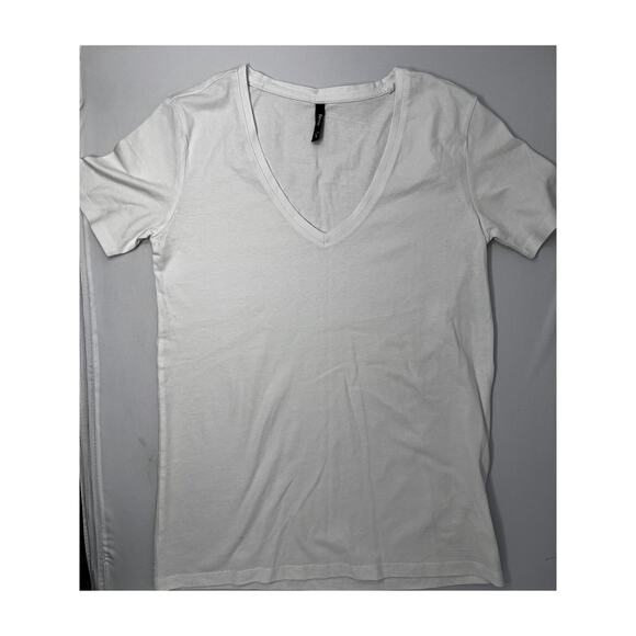 Sinsay Women's White Top V-Neck Tshirt style size S Pre-Owned in great condition - Picture 1 of 5